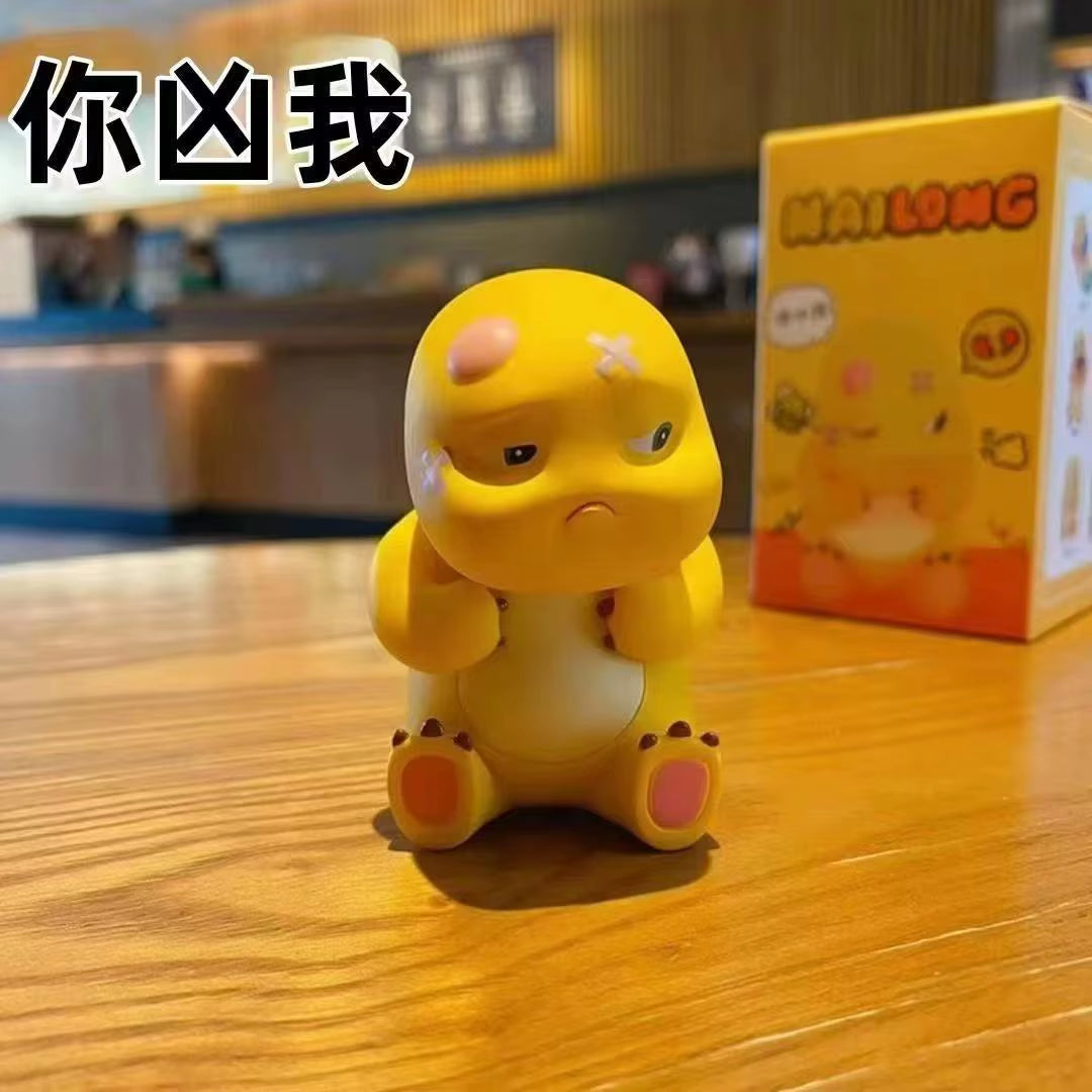 New Milk Dragon Tanking Daily 6-Piece Set Doll Toy Trendy Play Office Handmade Accessories Complete Set Blind Box Birthday Gift